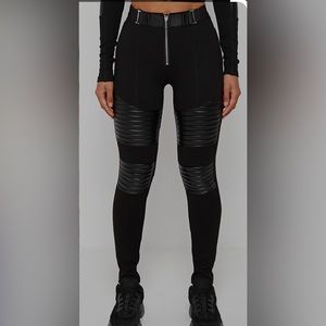 New Manière de voir Black Motorcycle leggings